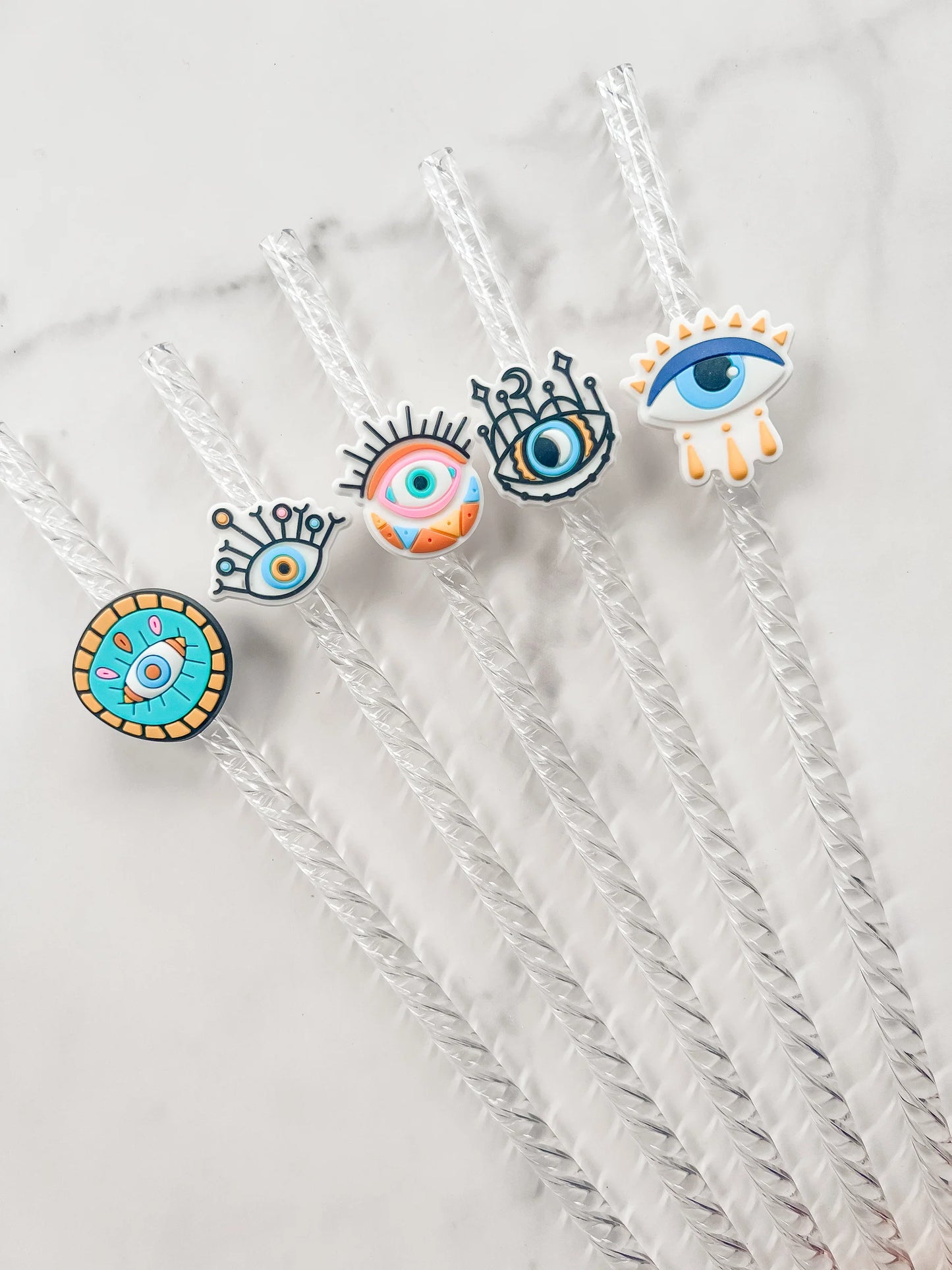 Evil Eye Straw Charm