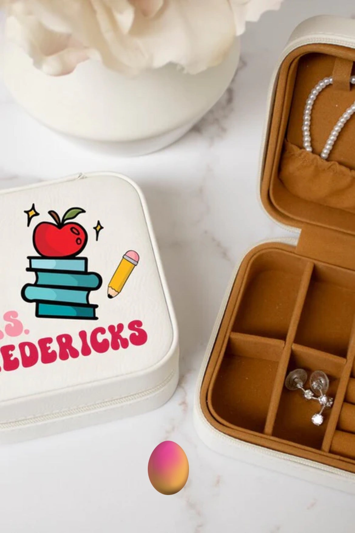 Teacher Jewelry Box with Name