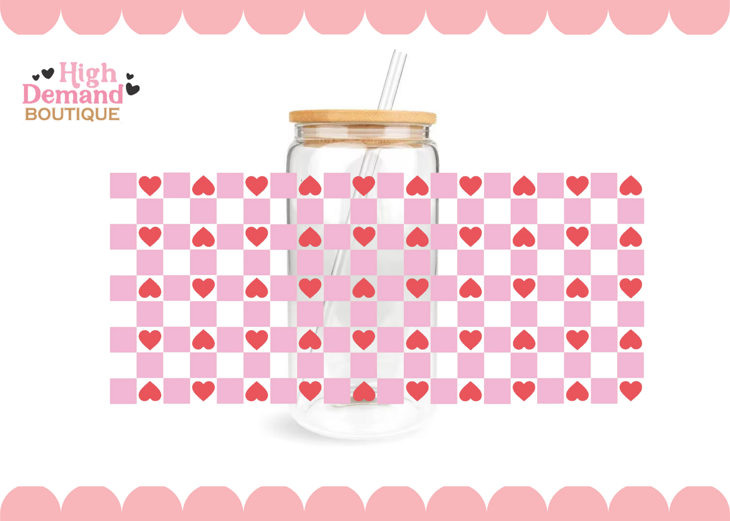 LOVE CHECKERED TUMBLER