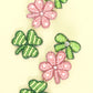 SHAMROCK EARRINGS WITH PINK CLOVER AND BOW