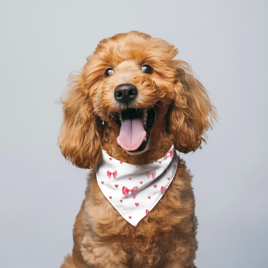 PINK BOWS DOG BANDANA