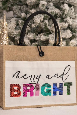 Merry and bright Tote Bag