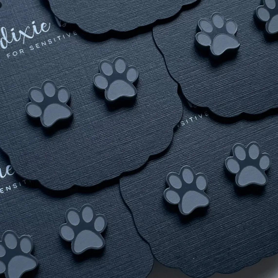 Grey Paw Earrings