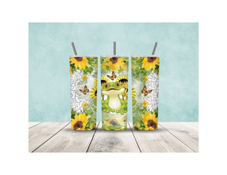 Frog with Flowers Tumbler
