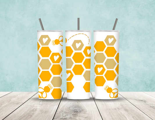 Bee and Honey Comb Tumbler