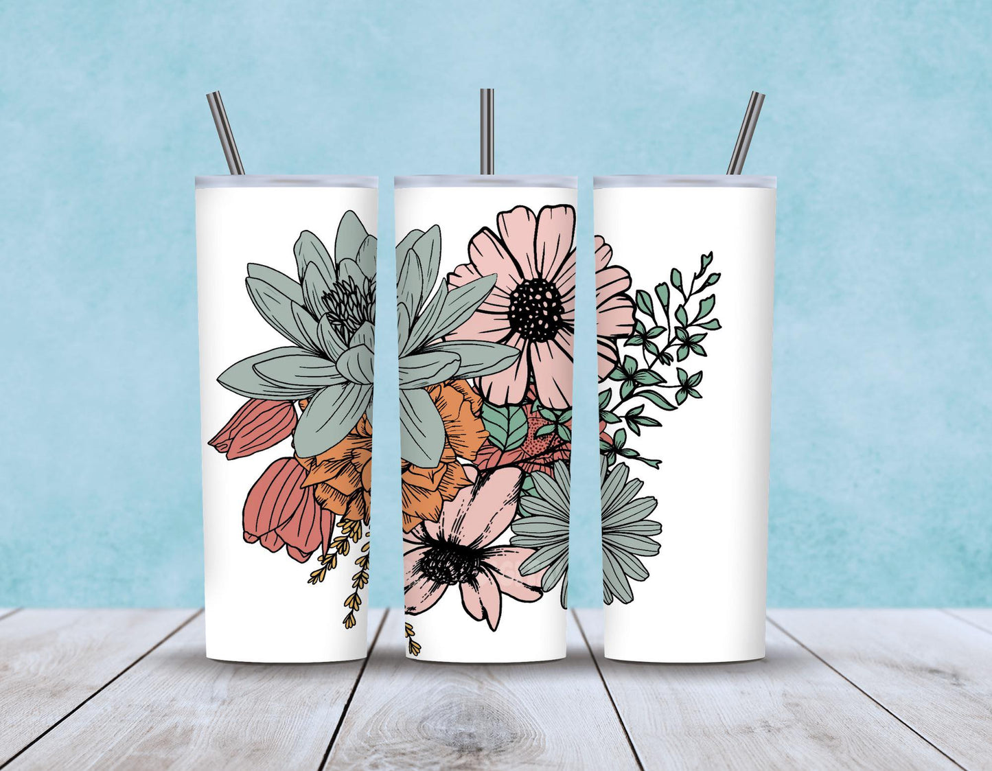 Floral Flowers Tumbler