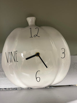 Wine Pumpking Clock- rae dunn