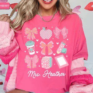 Pink Teacher Bow Shirt