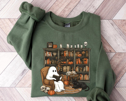 Ghost Reading in his Library