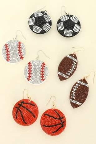 GAME DAY RHINESTONE SUEDE BACKED DROP EARRINGS