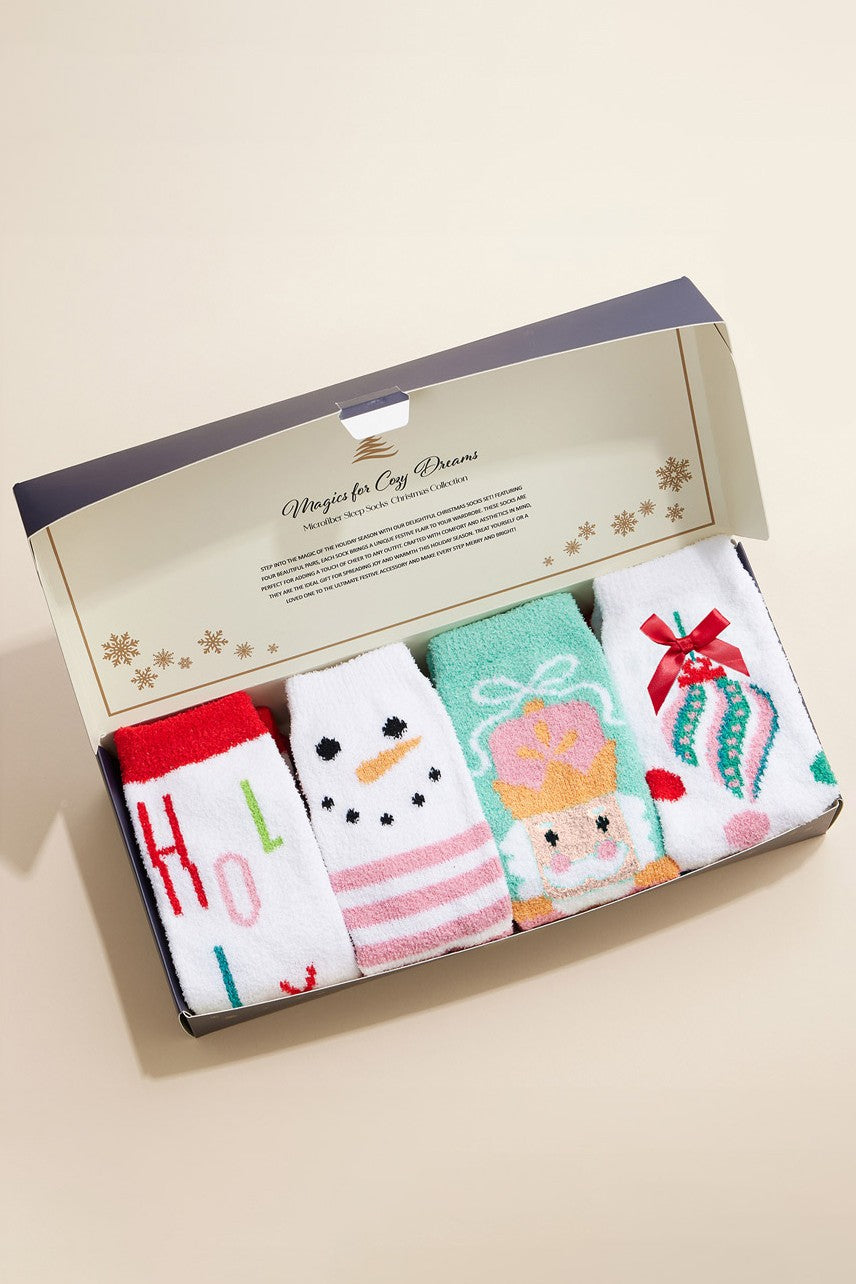 4Pairs - Christmas Bundle Gift Socks Set SNOWMAN  (PRE-ORDER)