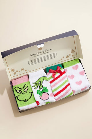 4Pairs - Christmas Bundle Gift Socks Set GRINCH  (PRE-ORDER)