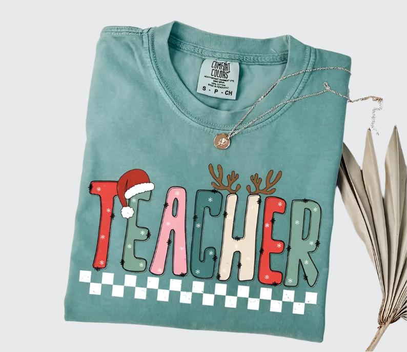 TEACHER CHECKERED CHRISTMAS