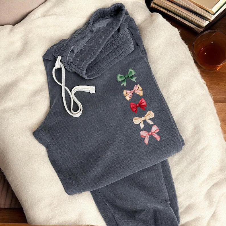 CHRISTMAS BOW SWEATPANTS