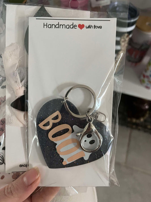 hey boo keychain