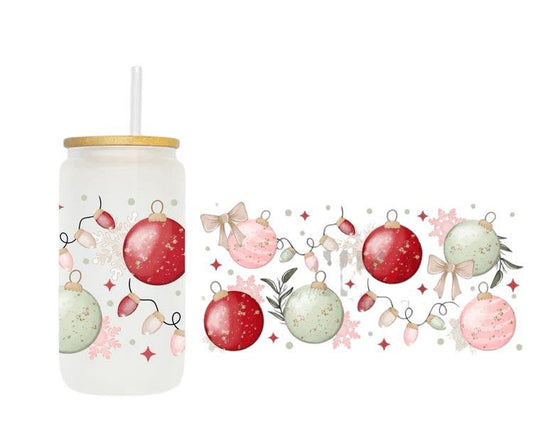 PINK AND RED CHRISTMAS ORNAMENTS