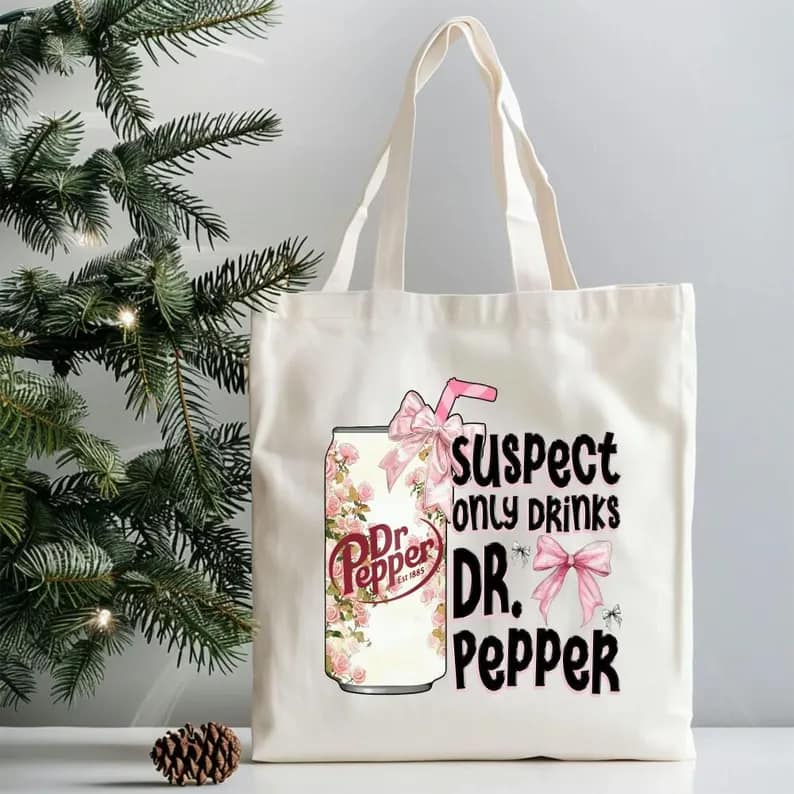 SUSPECT ONLY DRINKS DR PEPPER TOTE