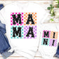 Mama and Mini - Checkered/Faux Sequins
