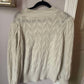 WHITE TURTLE NECK SWEATER M/L