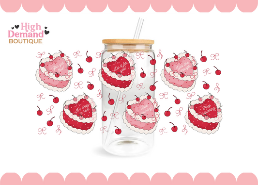 VALENTINES CAKE TUMBLER