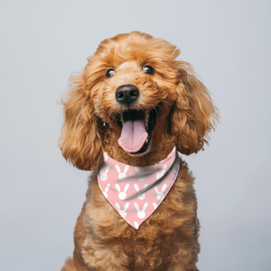 PINK BUNNY  DOG BANDANA