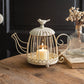 Tea Kettle Candle Holder with Bird