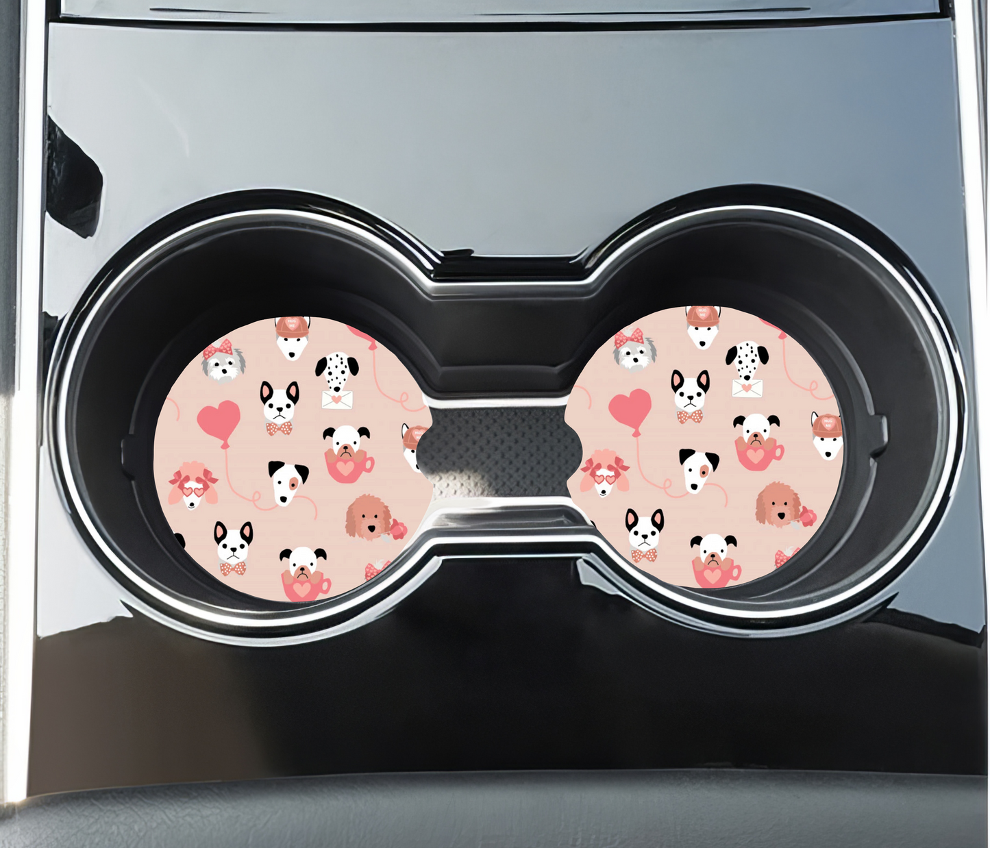 DOGGY VALENTINE CAR COASTER