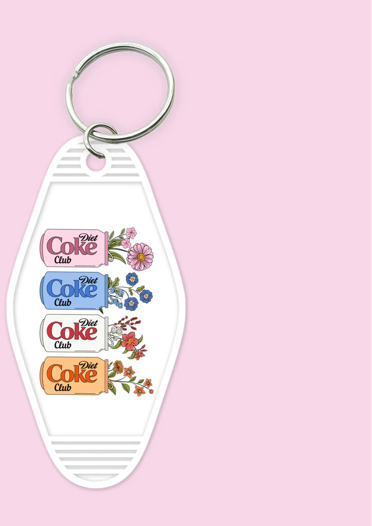 Floral Diet Coke - Motel Keychain