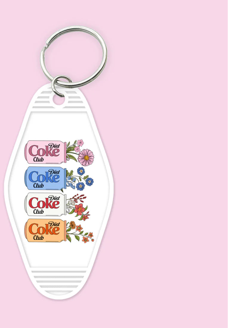 Floral Diet Coke - Motel Keychain