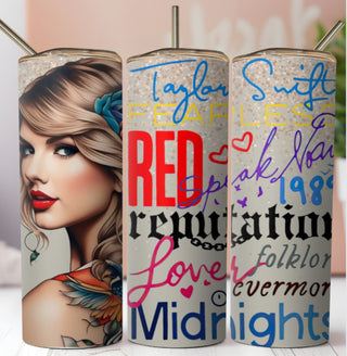 Taylor Swift Red Collage Tumbler