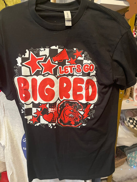 LETS GO -BIG RED BLACK SHIRT