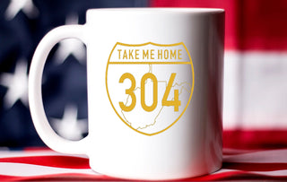 304 WV Interstate Sign Coffee Cup