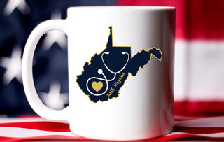 West Virginia Nurse Love Coffee Cup