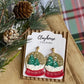 Holiday Snowglobe Earrings: Pink / Stainless Steel