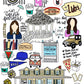 COLORING BOOK STYLE GILMORE GIRLS PUZZLE