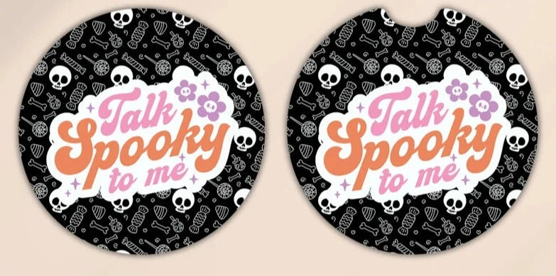 Talk Spooky to me car Coaster