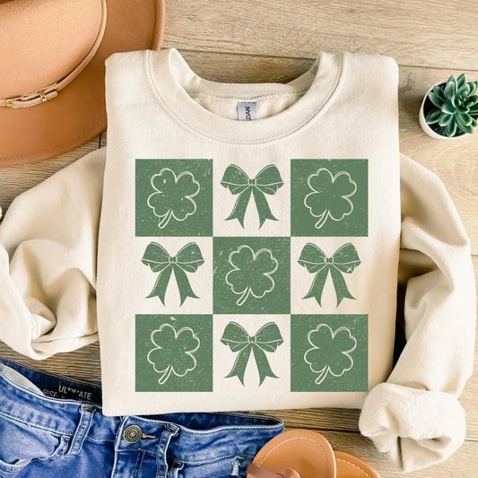 St. Patricks Clover Checkered